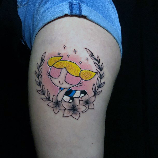 Powerpuff Girls Bubbles Womens Tattoos