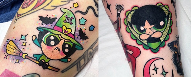 Top 100 Best Powerpuff Girls Buttercup Tattoos For Women - Green Design  Ideas