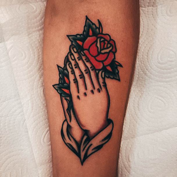 Praying Hands Girls Tattoo Ideas