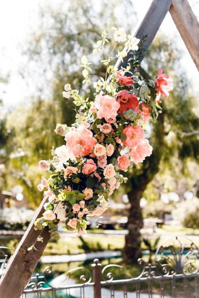 Precious Orange Toned June Wedding Flowers