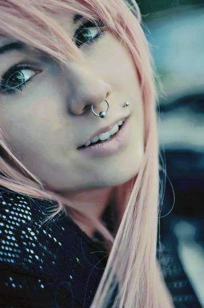 Pretty Amazing Septum And Left Monroe Piercing Emo Gothic Design Ideas For Girls