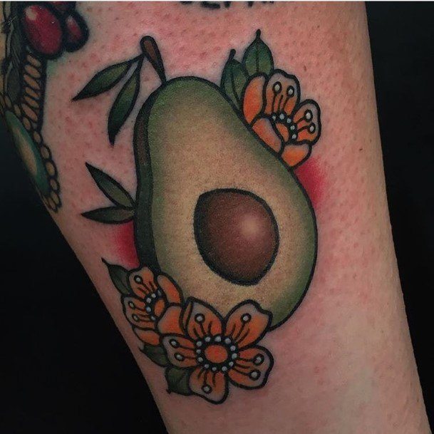 Pretty Avocado Tattoos Women