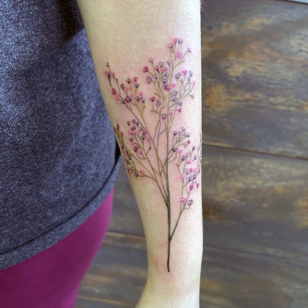 Pretty Babys Breath Tattoos Women