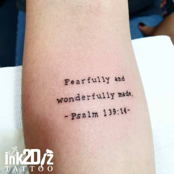 Pretty Bible Verse Tattoos Women Psalm 39 14