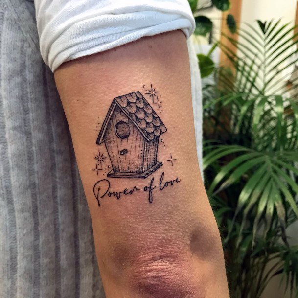 Pretty Birdhouse Tattoos Women