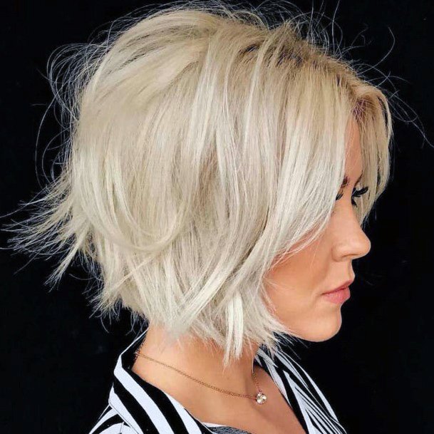 Pretty Blonde Short Haircut For Girls With Fine Hair