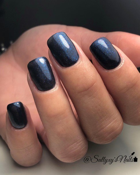 Pretty Blue Winter Nails Women