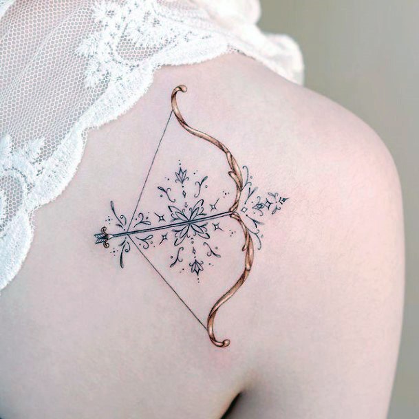 Pretty Bow And Arrow Tattoos Women