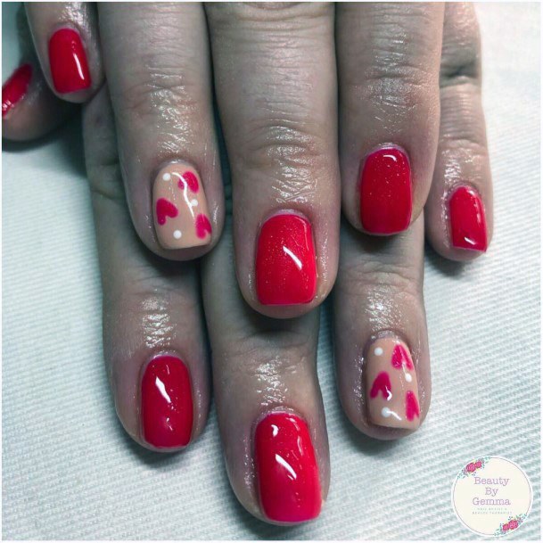 Pretty Bright Red Nails For Women
