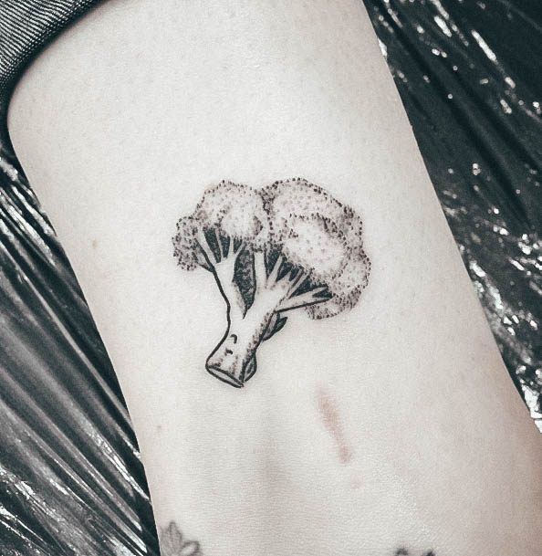 Pretty Broccoli Tattoos Women