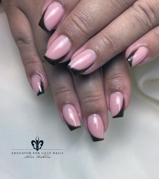 Pretty Brown Dress Nails Women