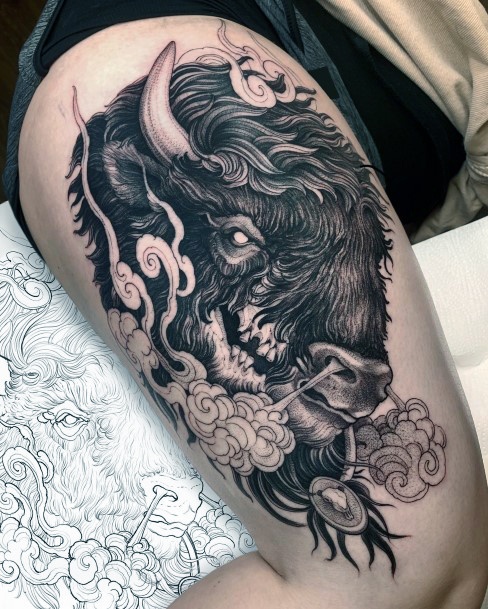 Pretty Buffalo Tattoos Women