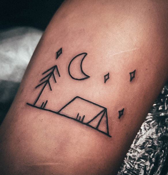 Pretty Camping Tattoos Women