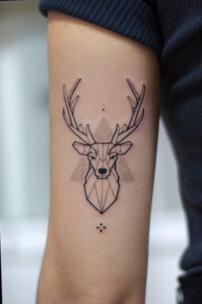 Pretty Caribou Reindeer Tattoos Women