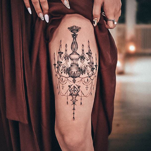 Pretty Chandelier Tattoos Women