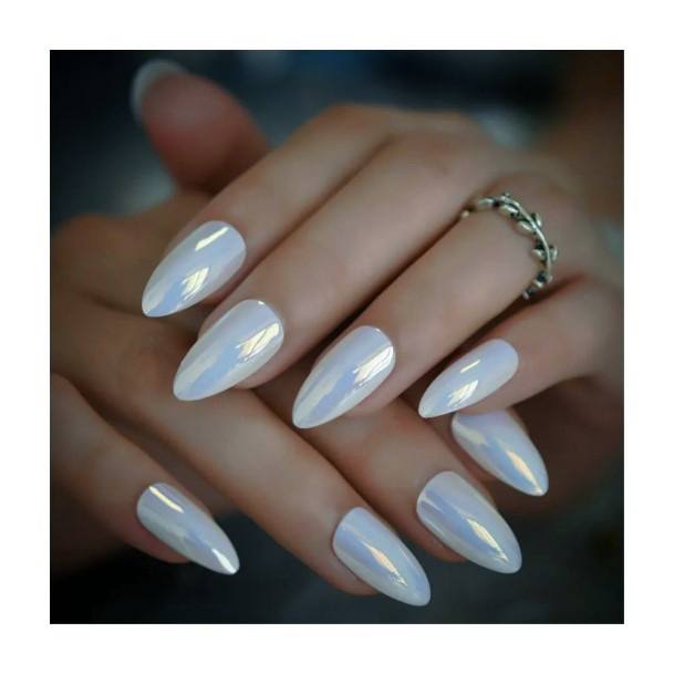 Pretty Chrome Nails Women