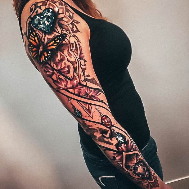 Pretty Color Tattoos Women