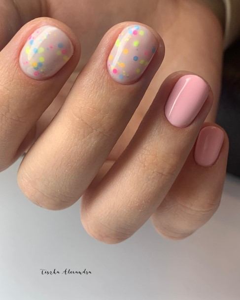 Pretty Confetti Nails Women