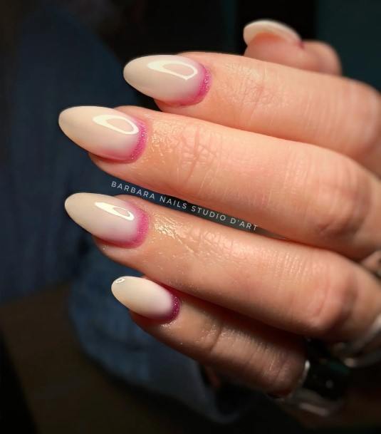 Pretty Cream Nails Women