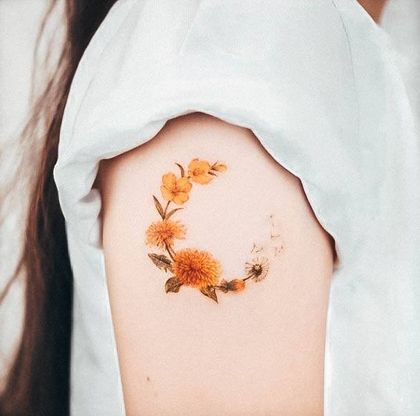 Pretty Dandelion Tattoos Women