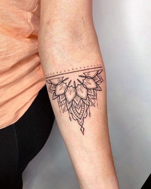 Pretty Design Tattoo For Women On Arms Geometric