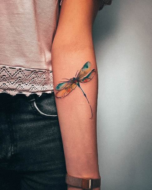 Pretty Dragonfly Tattoos Women