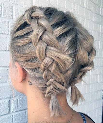 Pretty Dutch Braid For Short Hair Women