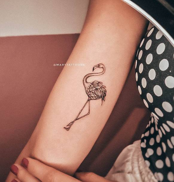 Pretty Flamingo Tattoos Women