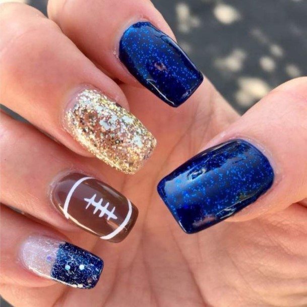 Pretty Football Nails Women