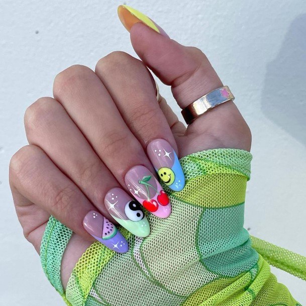 Pretty Fruit Nails Women