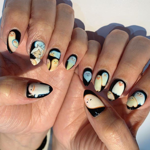 Pretty Ghost Nails Women