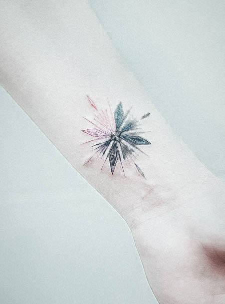 Pretty Girly Tattoos Women Star Wrist