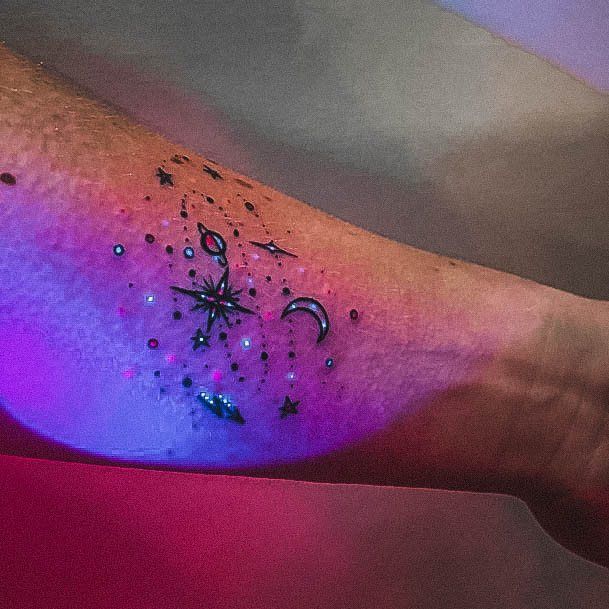 Pretty Glow In The Dark Tattoos Women