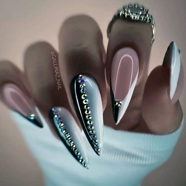 Pretty Grey Dress Nails Women