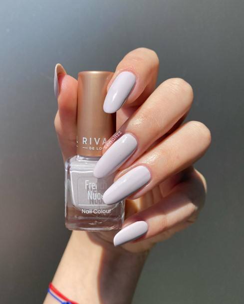 Pretty Grey Nails Women