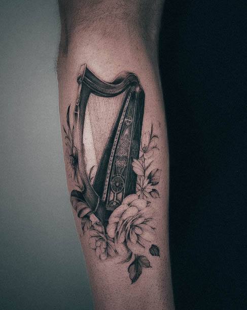 Pretty Harp Tattoos Women