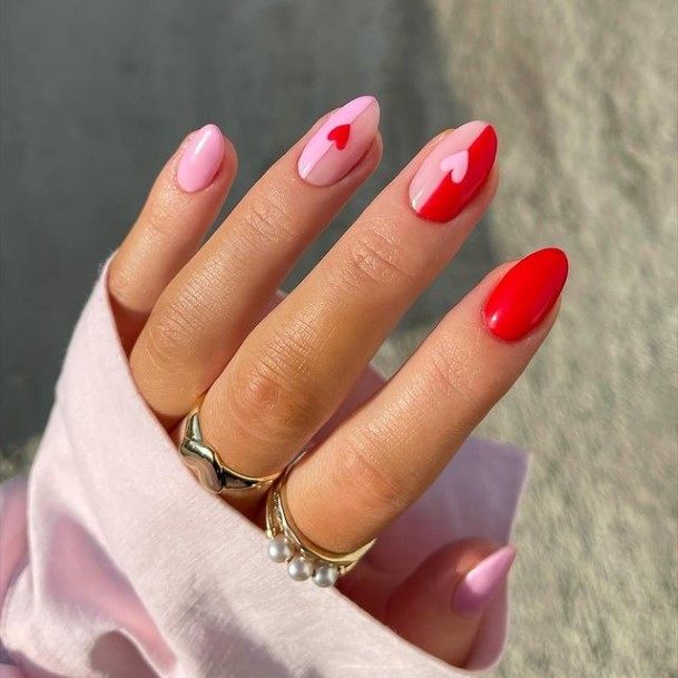 Pretty Heart Nails Women