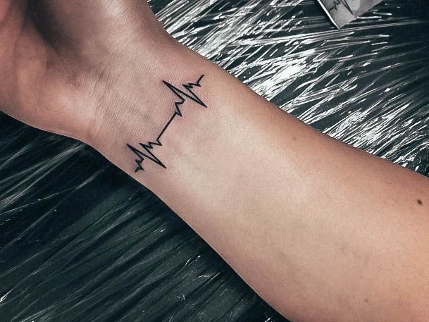 Pretty Heartbeat Tattoos Women