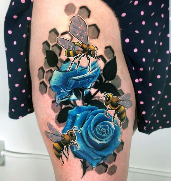 Pretty Honeycomb Tattoos Women