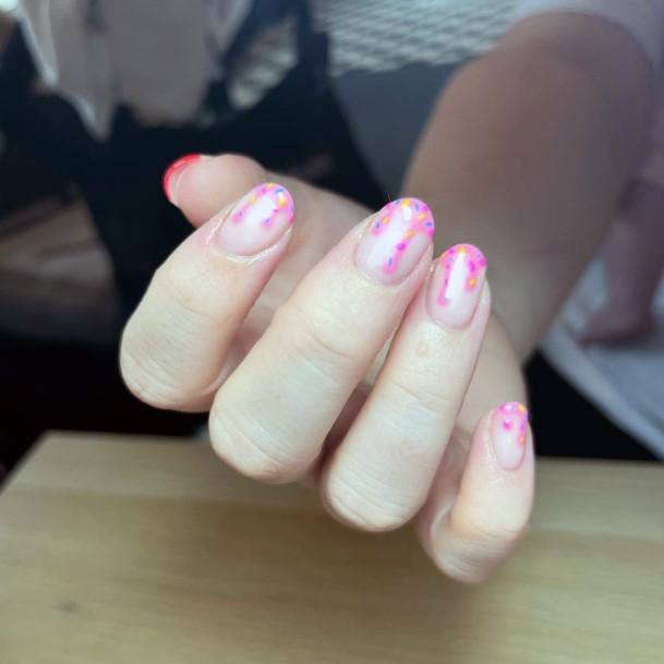 Pretty Ice Cream Nails Women