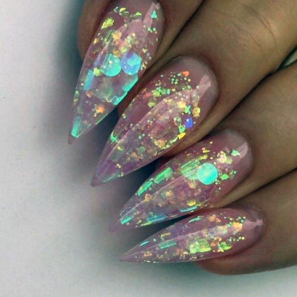 Pretty Iridescent Nails Women