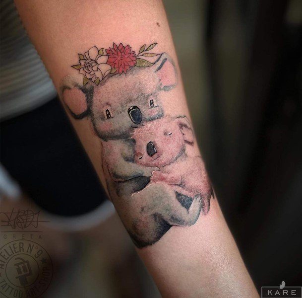 Pretty Koala Tattoos Women