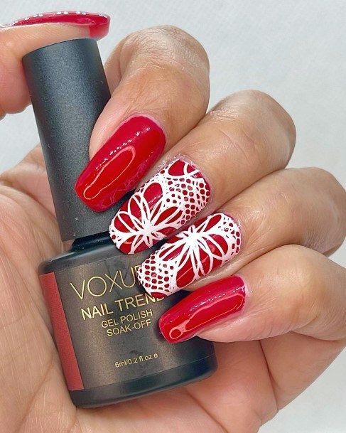 Pretty Lace Nails Women