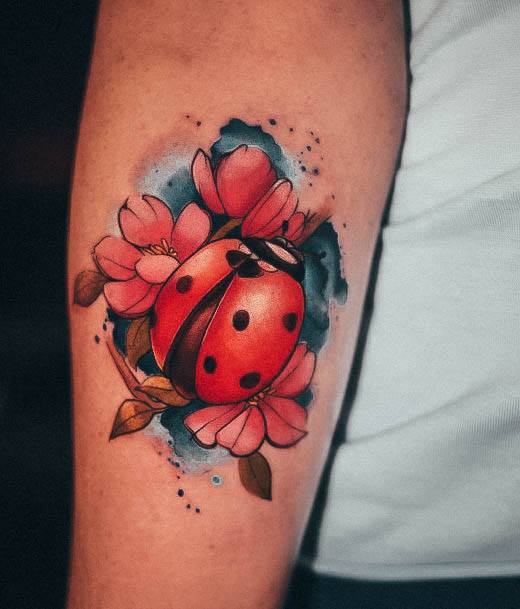 Pretty Ladybug Tattoos Women