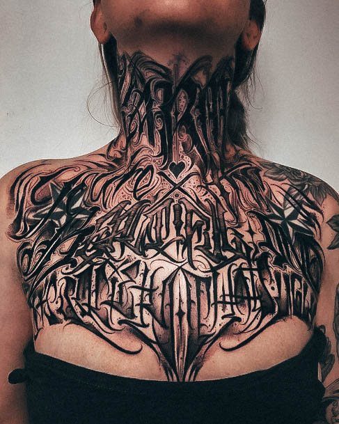 Pretty Lettering Tattoos Women