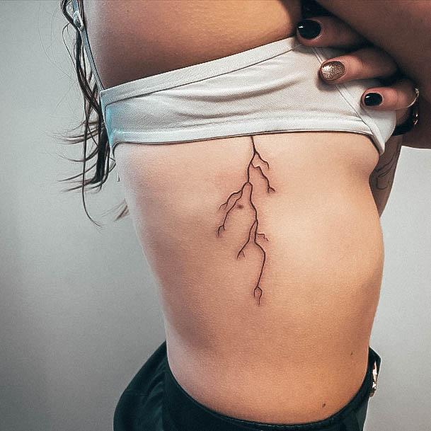 Pretty Lightning Bolt Tattoos Women