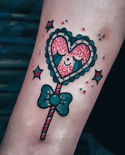 Pretty Lollipop Tattoos Women