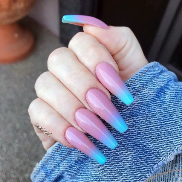 Pretty Long French Nails Women