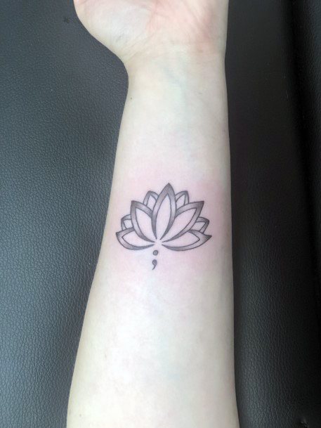 Pretty Lotus Tattoo Womens Arms