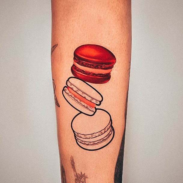 Pretty Macaron Tattoos Women